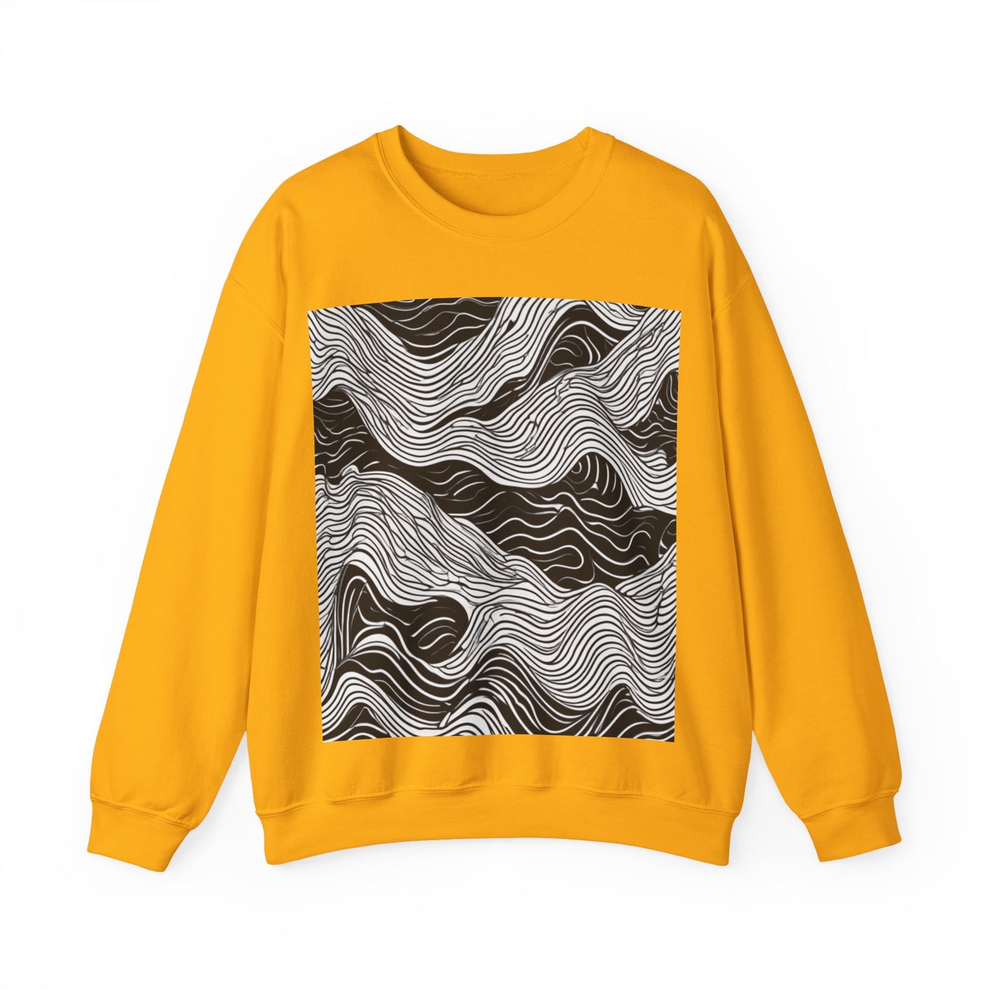 boostlete-field-day-pattern-topographic-line-art-0239 — Unisex Heavy Blend Crewneck Sweatshirt (Gildan)