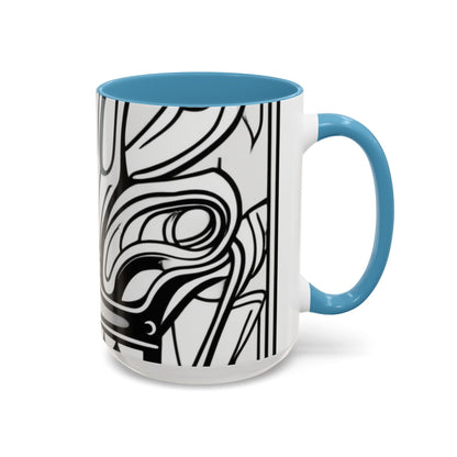 boostlete-boost-mode-icon-crown-offset-line-art-0190 — Accent Mug 11oz/15oz