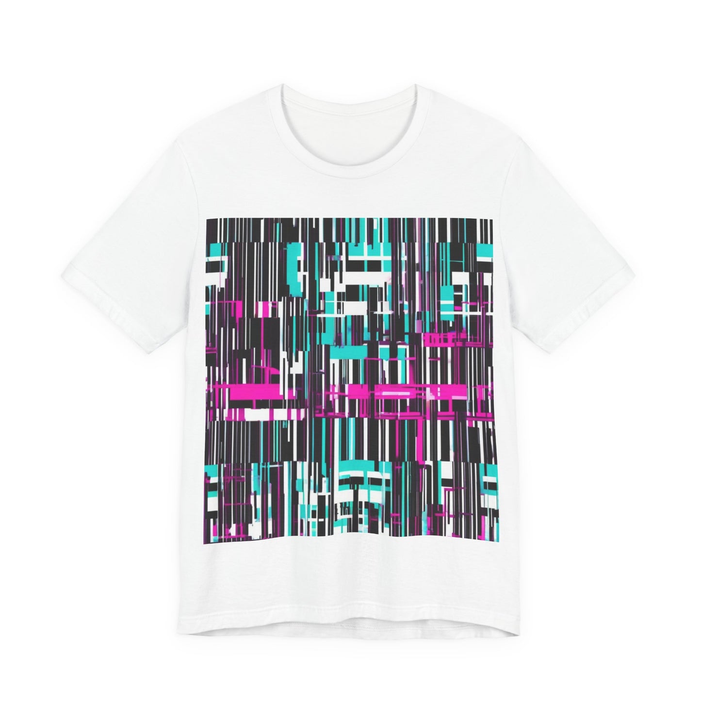boostlete-am-crew-pattern-barcode-bold-0023 — Unisex Jersey Short Sleeve (B+C 3001)