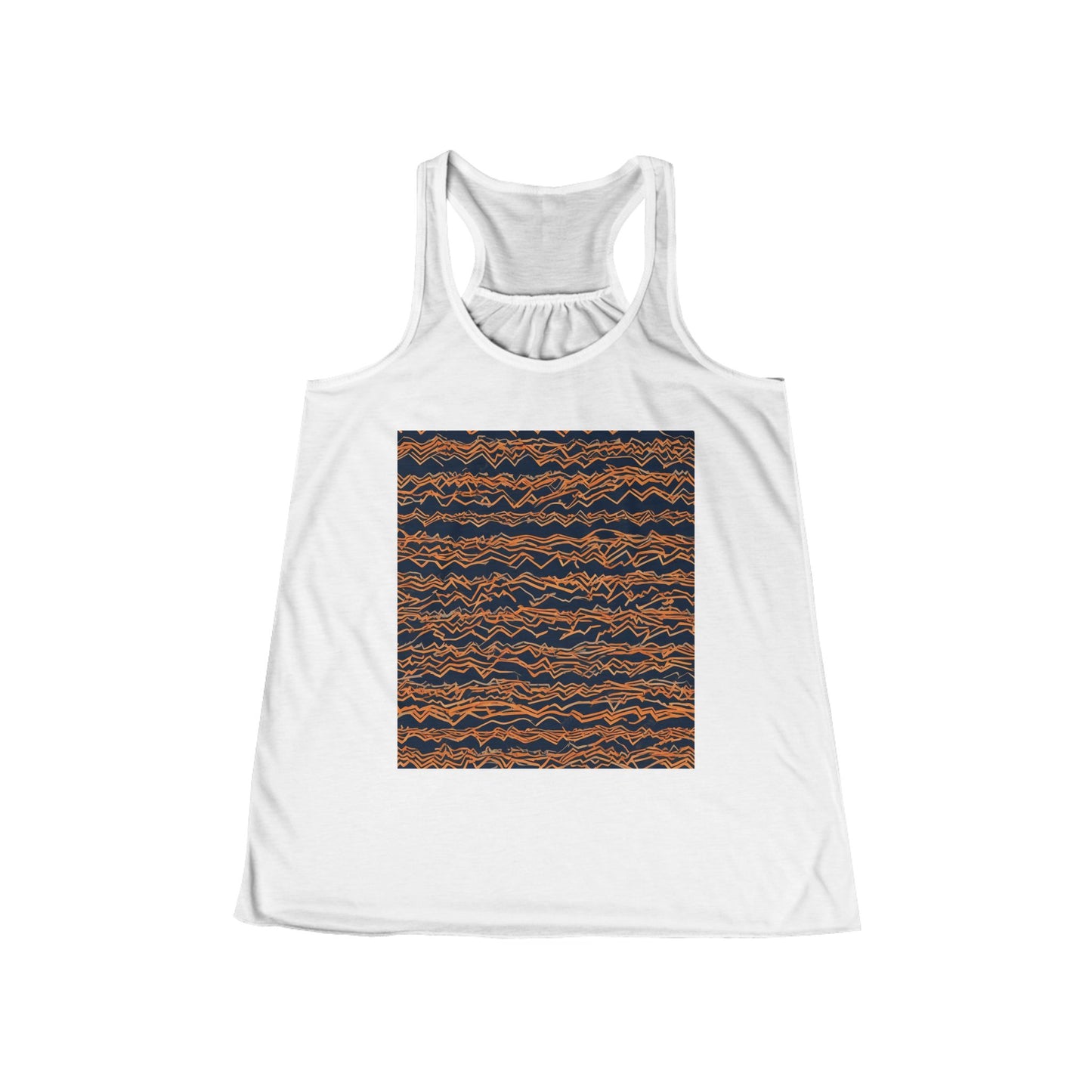 boostlete-field-day-pattern-ekg-bold-0135 — Women's Flowy Racerback Tank (B+C 8800)
