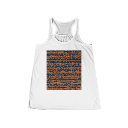 boostlete-field-day-pattern-ekg-bold-0135 — Women's Flowy Racerback Tank (B+C 8800)