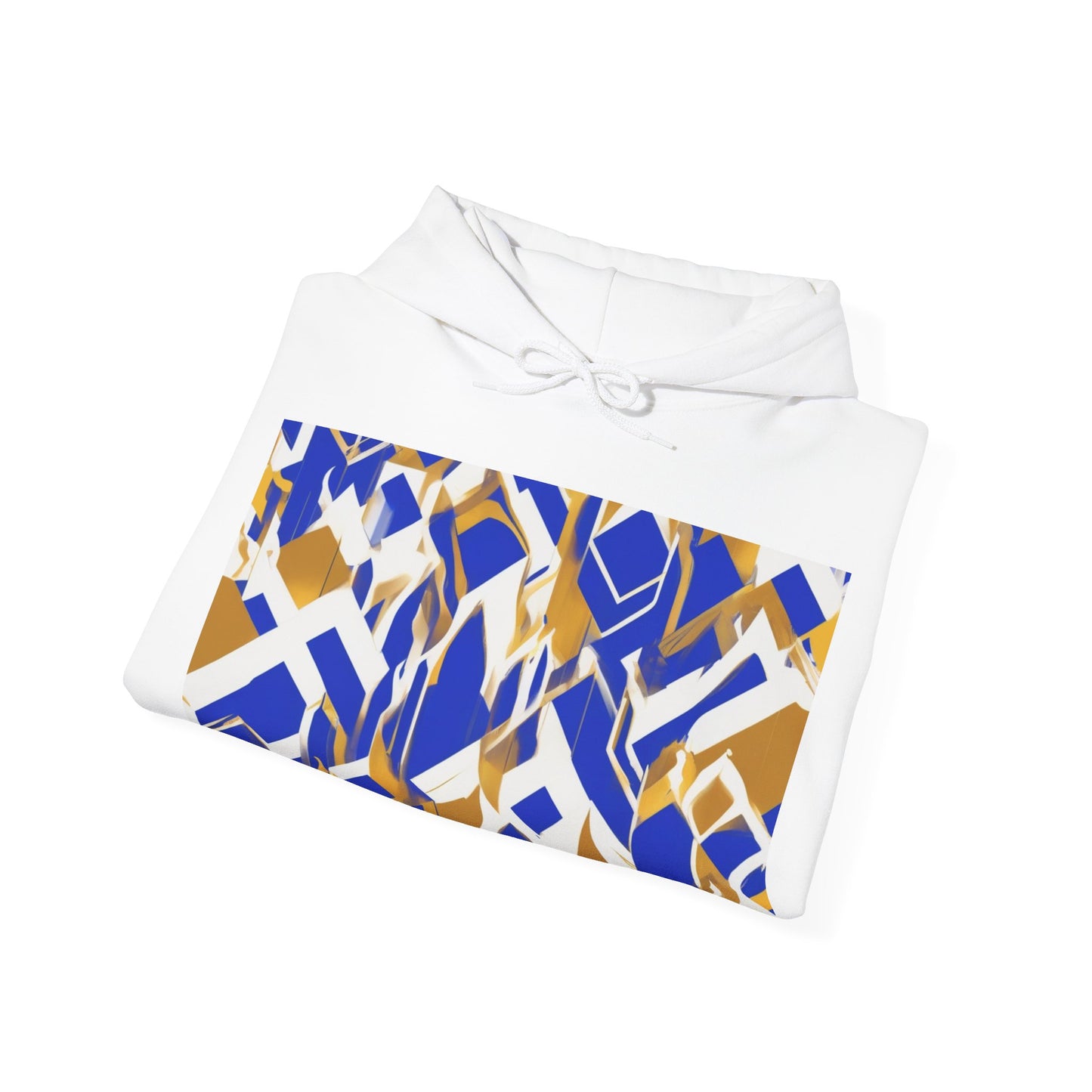 boostlete-field-day-icon-flame-glitch-geometric-0090 — Unisex Heavy Blend Hooded Sweatshirt (Gildan)