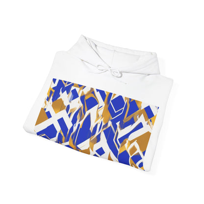 boostlete-field-day-icon-flame-glitch-geometric-0090 — Unisex Heavy Blend Hooded Sweatshirt (Gildan)