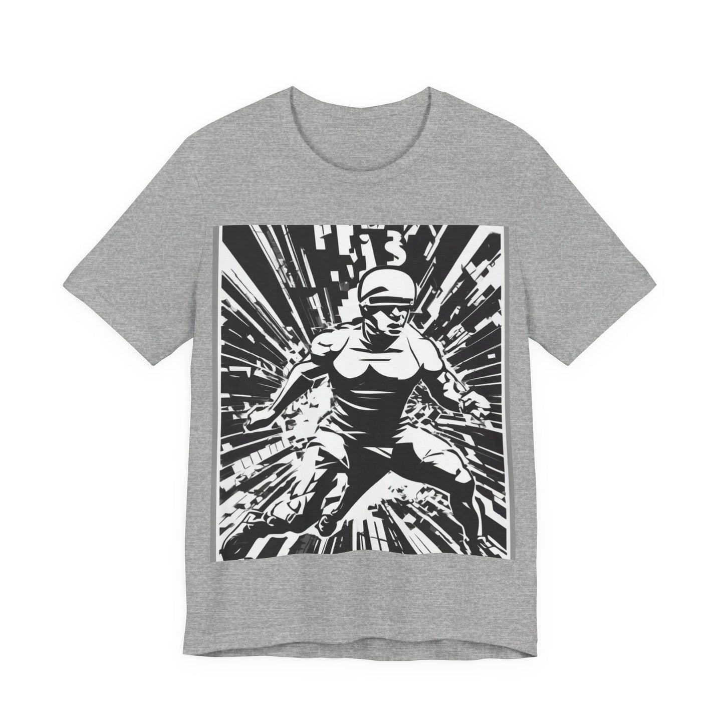 boostlete-field-day-scene-sprinter-halftone-bold-0148 — Unisex Jersey Short Sleeve (B+C 3001)