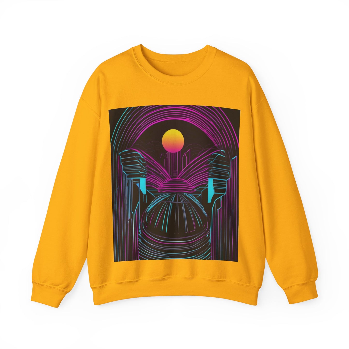boostlete-rise-grind-icon-sunrise-motion-paper-0962 — Unisex Heavy Blend Crewneck (G18000)