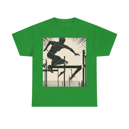 boostlete-iron-intent-scene-hurdler-speed-blueprint-0152 — Unisex Heavy Cotton Tee (Gildan 5000)