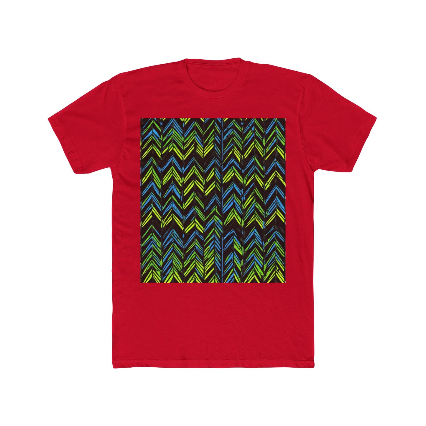 boostlete-mile-by-mile-pattern-chevron-monoline-0051 — Unisex Cotton Crew Tee (NL 3600)