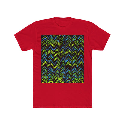boostlete-mile-by-mile-pattern-chevron-monoline-0051 — Unisex Cotton Crew Tee (NL 3600)