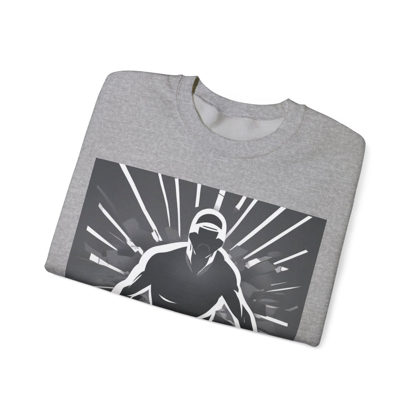 boostlete-iron-intent-scene-sprinter-soft-athletic-0108 — Unisex Heavy Blend Crewneck Sweatshirt (Gildan)