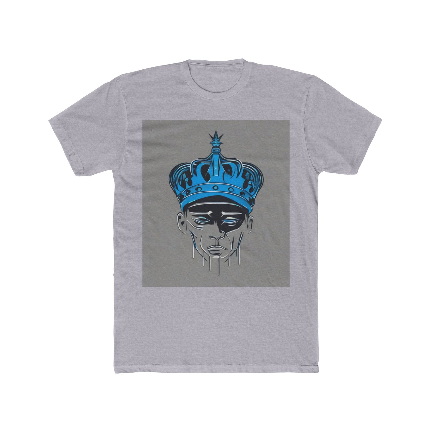 boostlete-am-crew-icon-crown-grainy-monoline-0022 — Unisex Cotton Crew Tee (NL 3600)