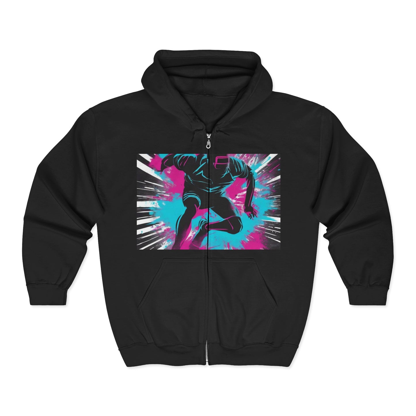 boostlete-recovery-progress-scene-sprinter-chalk-bold-0220 — Unisex Heavy Blend Full-Zip Hooded Sweatshirt