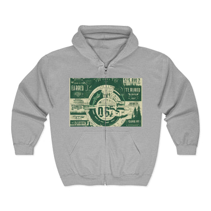 boostlete-mile-by-mile-type-fast-is-earned-big-blueprint-0041 — Unisex Heavy Blend Full-Zip Hooded Sweatshirt