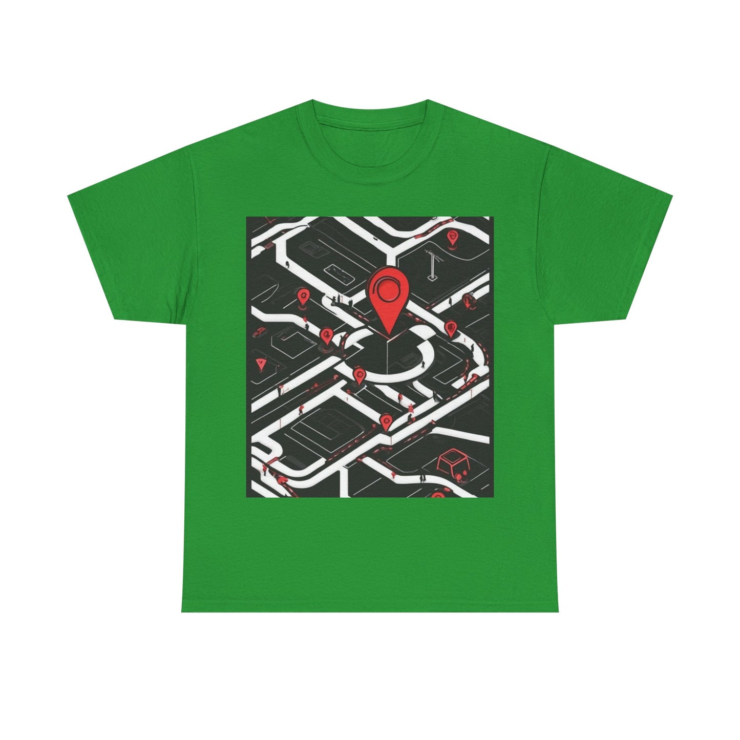 boostlete-am-crew-icon-map-matte-isometric-0094 — Unisex Heavy Cotton Tee (Gildan 5000)