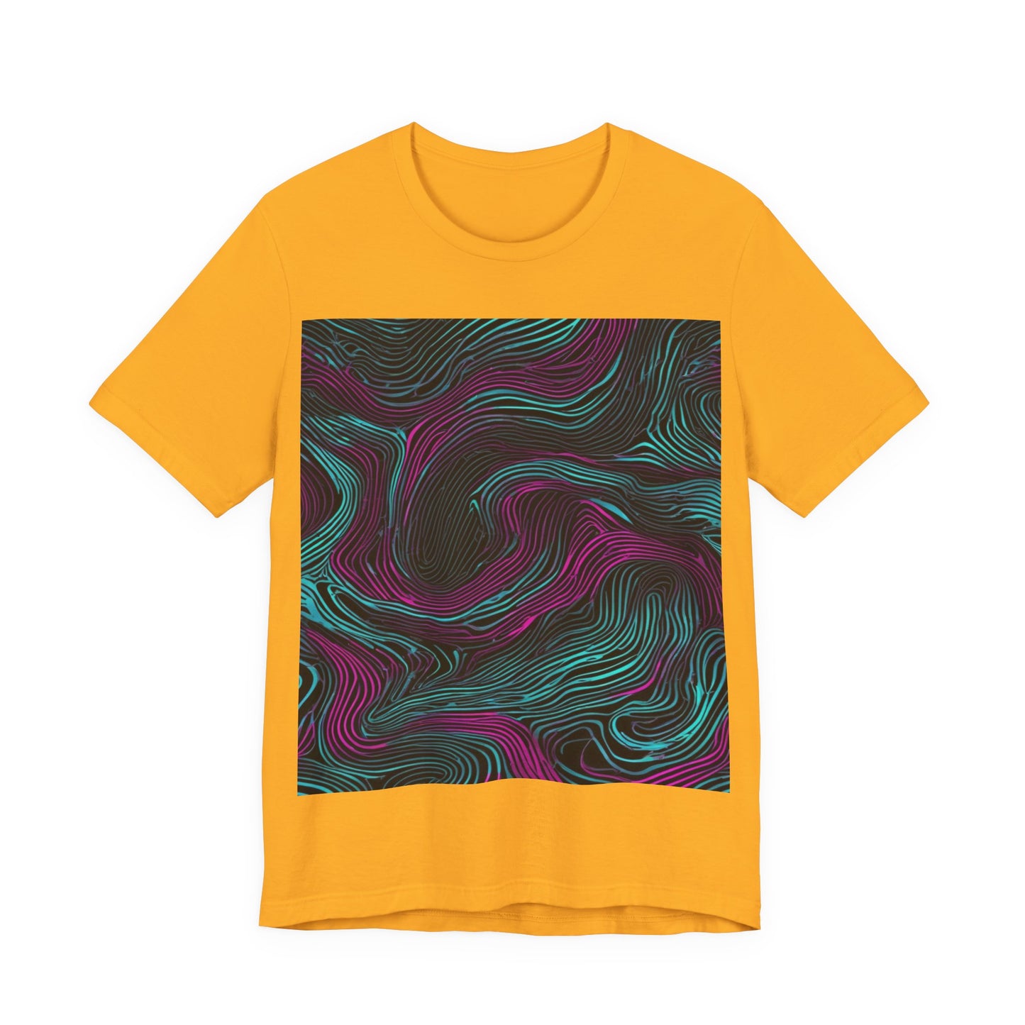 boostlete-am-crew-pattern-topographic-monoline-0075 — Unisex Jersey Short Sleeve (B+C 3001)