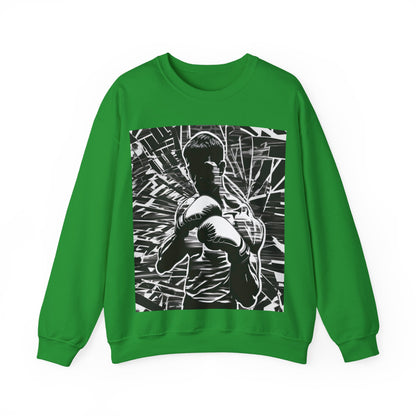 boostlete-boost-mode-scene-boxer-glitch-paper-0084 — Unisex Heavy Blend Crewneck Sweatshirt (Gildan)