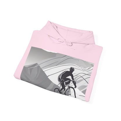 boostlete-recovery-progress-scene-cyclist-motion-vector-0808 — Unisex Heavy Blend Hoodie (G18500)