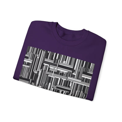 boostlete-recovery-progress-pattern-barcode-isometric-1023 — Unisex Heavy Blend Crewneck (G18000)