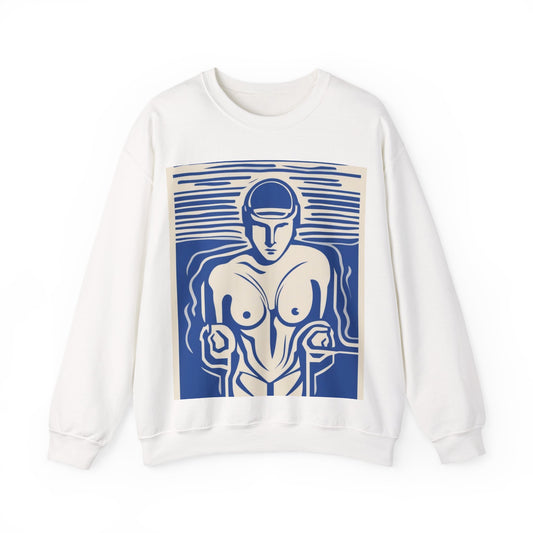 boostlete-boost-mode-icon-swimmer-motion-vector-0062 — Unisex Heavy Blend Crewneck Sweatshirt (Gildan)