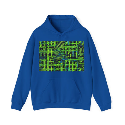 boostlete-quiet-power-pattern-stair-steps-industrial-0751 — Unisex Heavy Blend Hoodie (G18500)