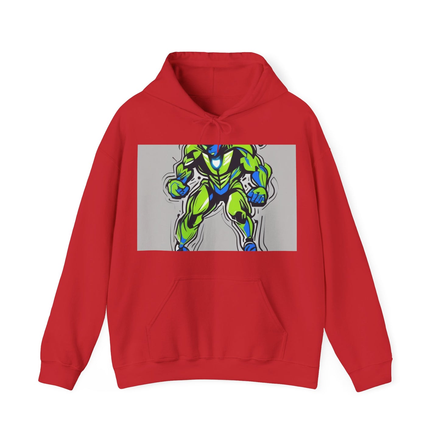 boostlete-quiet-power-type-boost-mode-on-outline-over-solid-modern-0741 — Unisex Heavy Blend Hoodie (G18500)