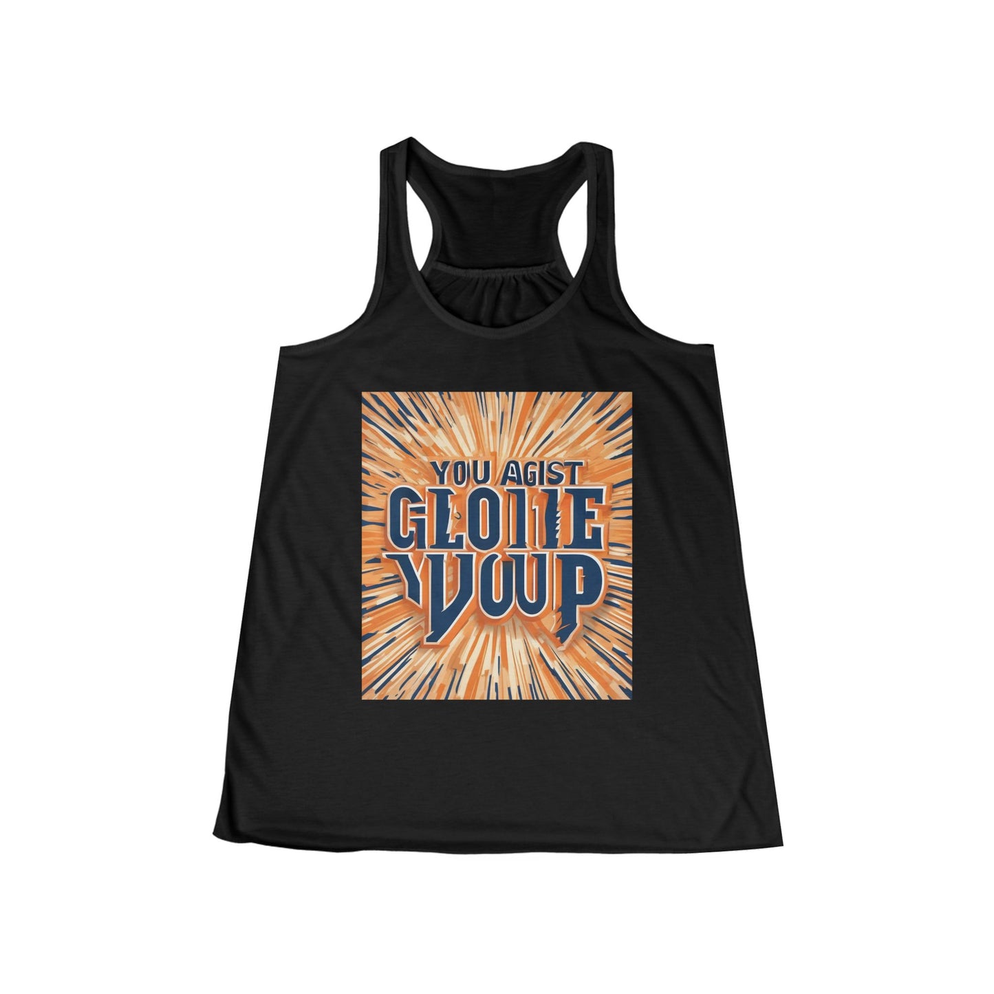 boostlete-rise-grind-type-you-against-you-split-modern-0145 — Women's Flowy Racerback Tank (B+C 8800)