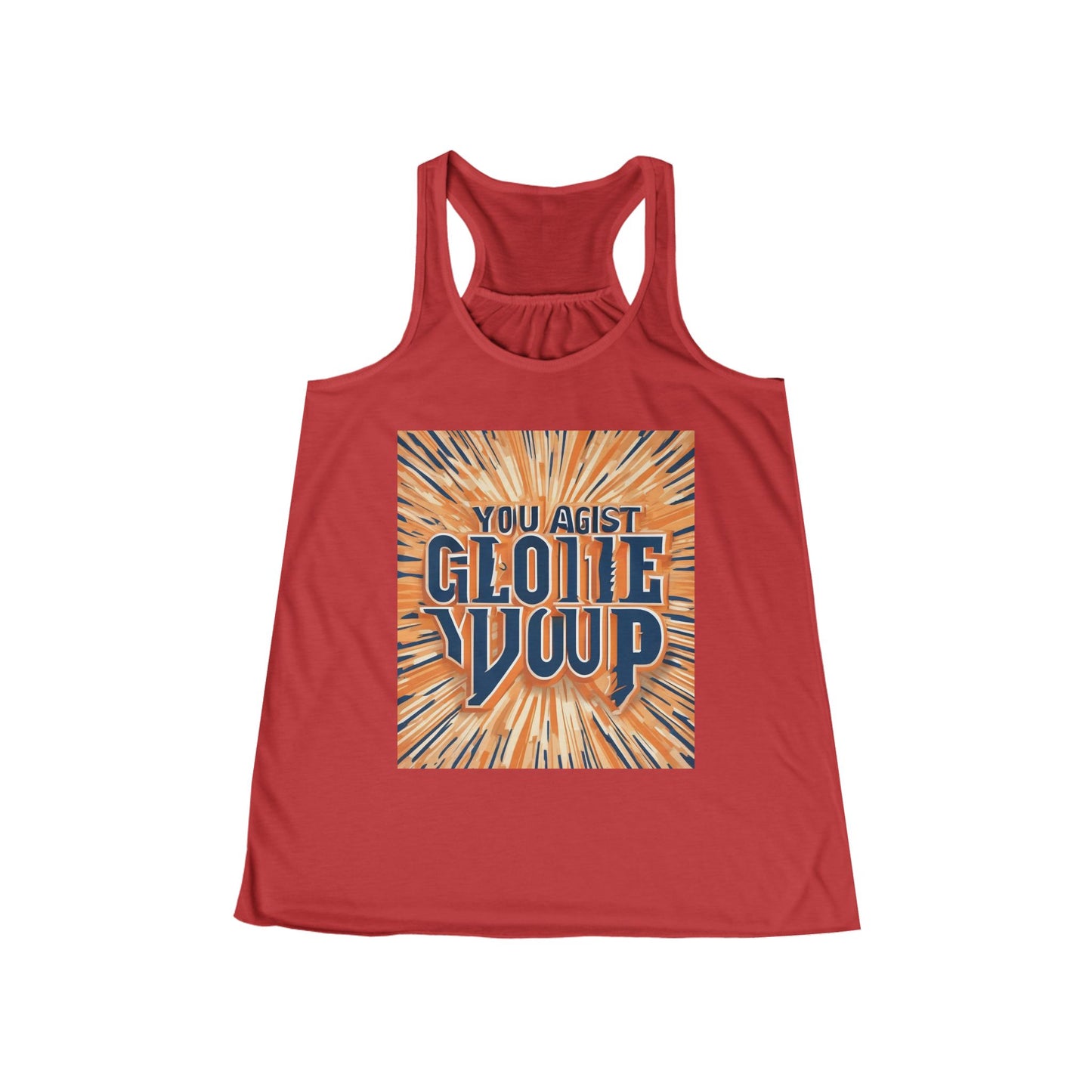 boostlete-rise-grind-type-you-against-you-split-modern-0145 — Women's Flowy Racerback Tank (B+C 8800)