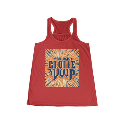 boostlete-rise-grind-type-you-against-you-split-modern-0145 — Women's Flowy Racerback Tank (B+C 8800)