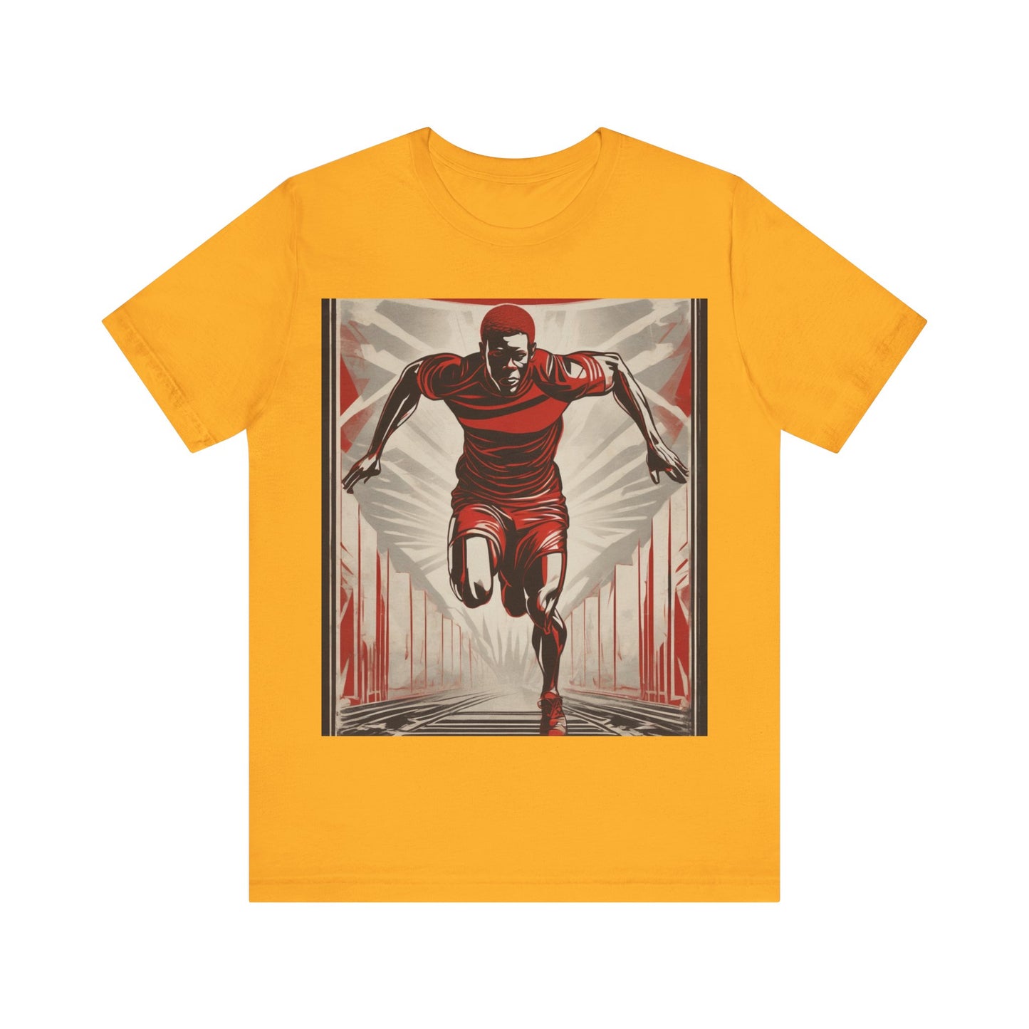 boostlete-am-crew-scene-sprinter-outline-athletic-0228 — Unisex Jersey Short Sleeve (B+C 3001)