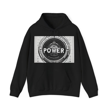 boostlete-boost-mode-type-power-in-quiet-badge-blueprint-0245 — Unisex Heavy Blend Hooded Sweatshirt (Gildan)