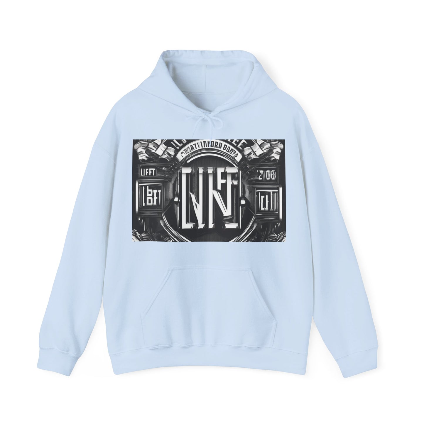 boostlete-am-crew-type-lift-the-standard-banner-engraved-0665 — Unisex Heavy Blend Hoodie (G18500)