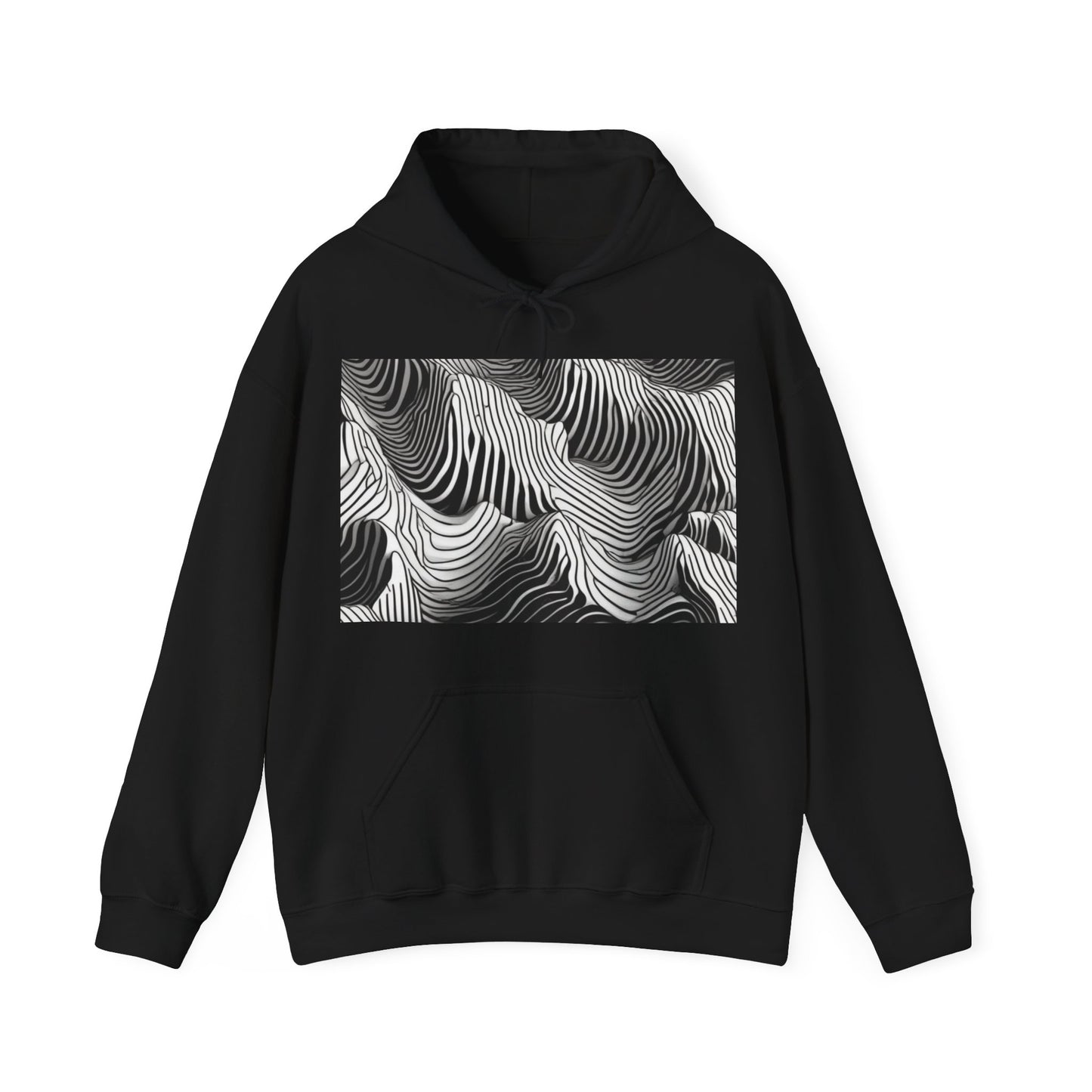 boostlete-field-day-pattern-topographic-isometric-0211 — Unisex Heavy Blend Hooded Sweatshirt (Gildan)