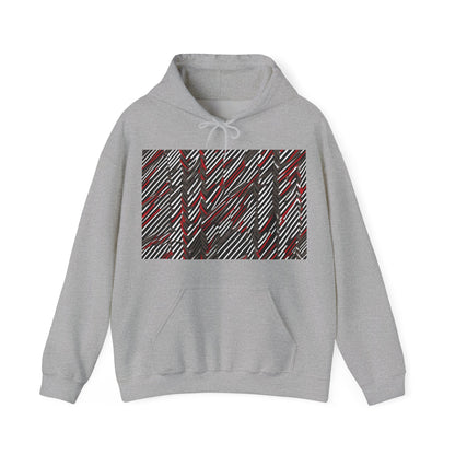 boostlete-field-day-pattern-diagonal-paper-0287 — Unisex Heavy Blend Hooded Sweatshirt (Gildan)
