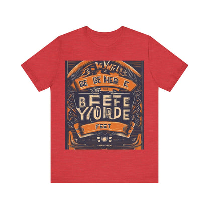 boostlete-field-day-type-be-where-your-feet-are-banner-engraved-0029 — Unisex Jersey Short Sleeve (B+C 3001)