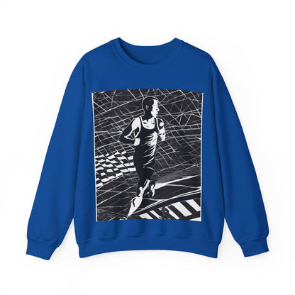 boostlete-headspace-scene-marathoner-speed-geometric-0816 — Unisex Heavy Blend Crewneck (G18000)