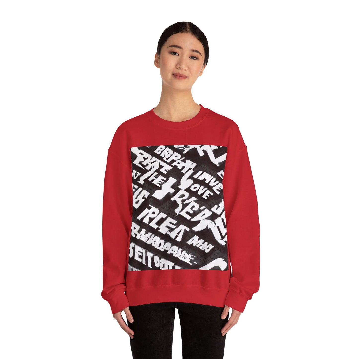 boostlete-pr-season-type-breathe-move-repeat-split-isometric-0017 — Unisex Heavy Blend Crewneck Sweatshirt (Gildan)