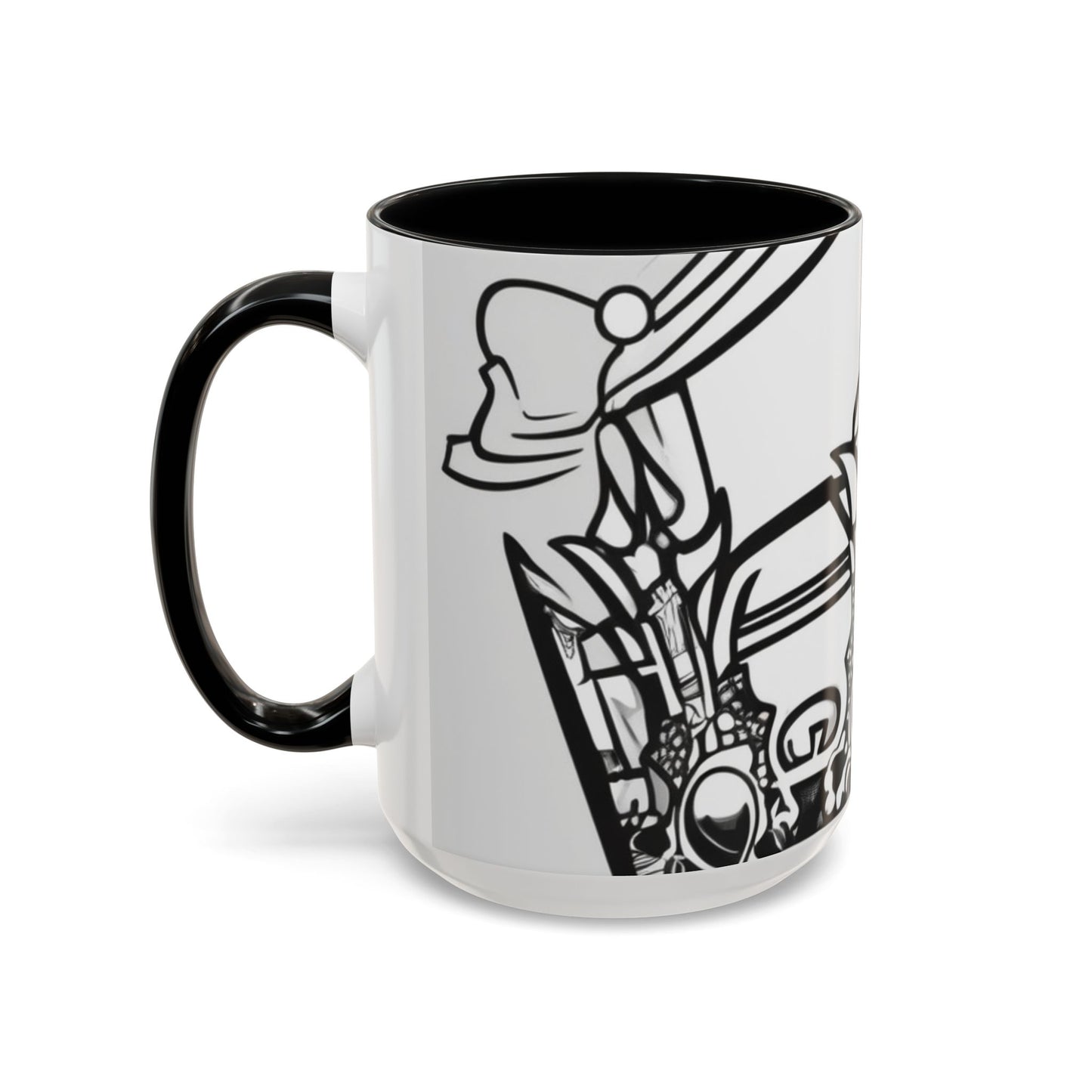 boostlete-quiet-power-icon-crown-outline-badge-0130 — Accent Mug 11oz/15oz