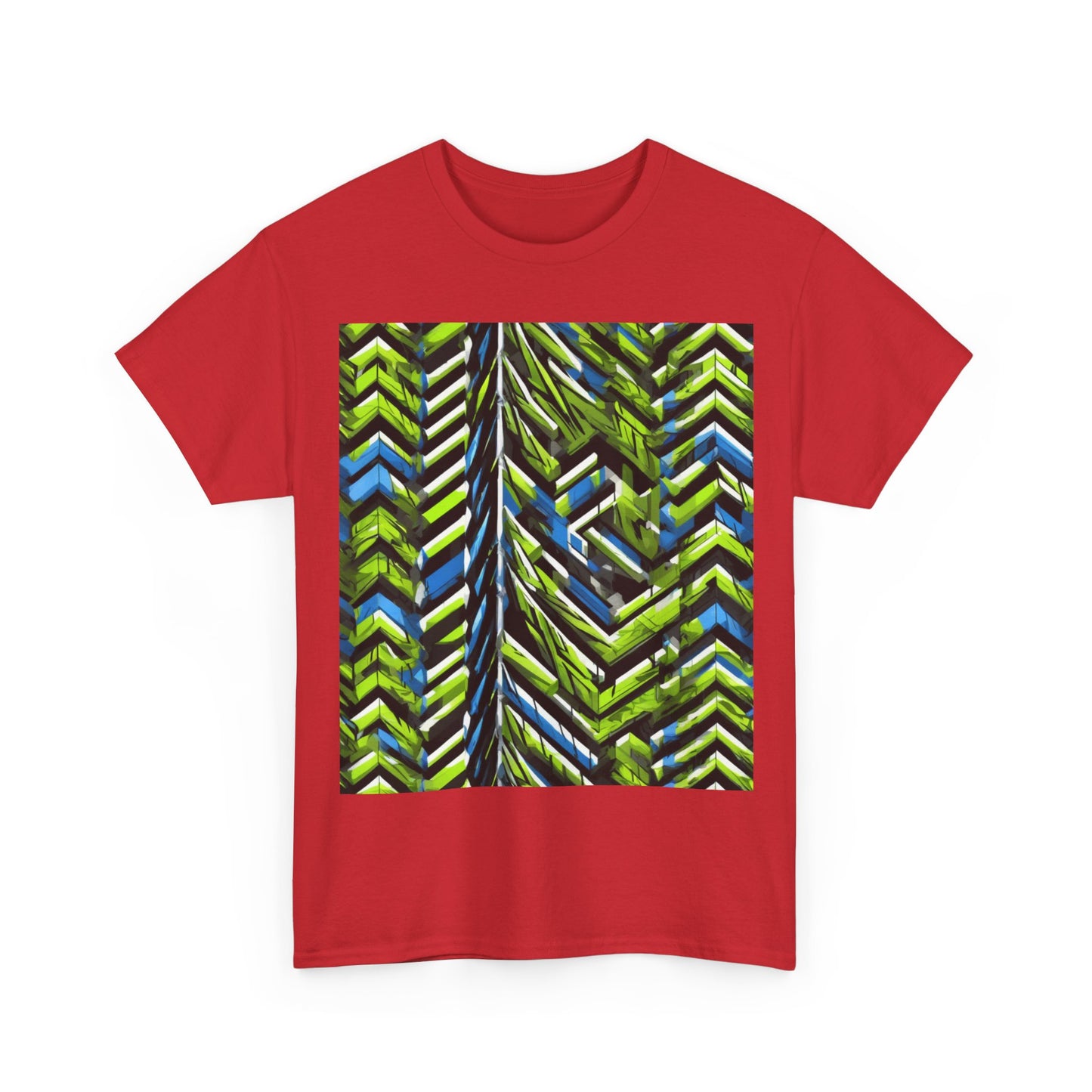 boostlete-rise-grind-pattern-chevron-isometric-0195 — Unisex Heavy Cotton Tee (Gildan 5000)