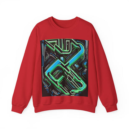 boostlete-boost-mode-type-constancia-gana-diagonal-badge-0185 — Unisex Heavy Blend Crewneck Sweatshirt (Gildan)