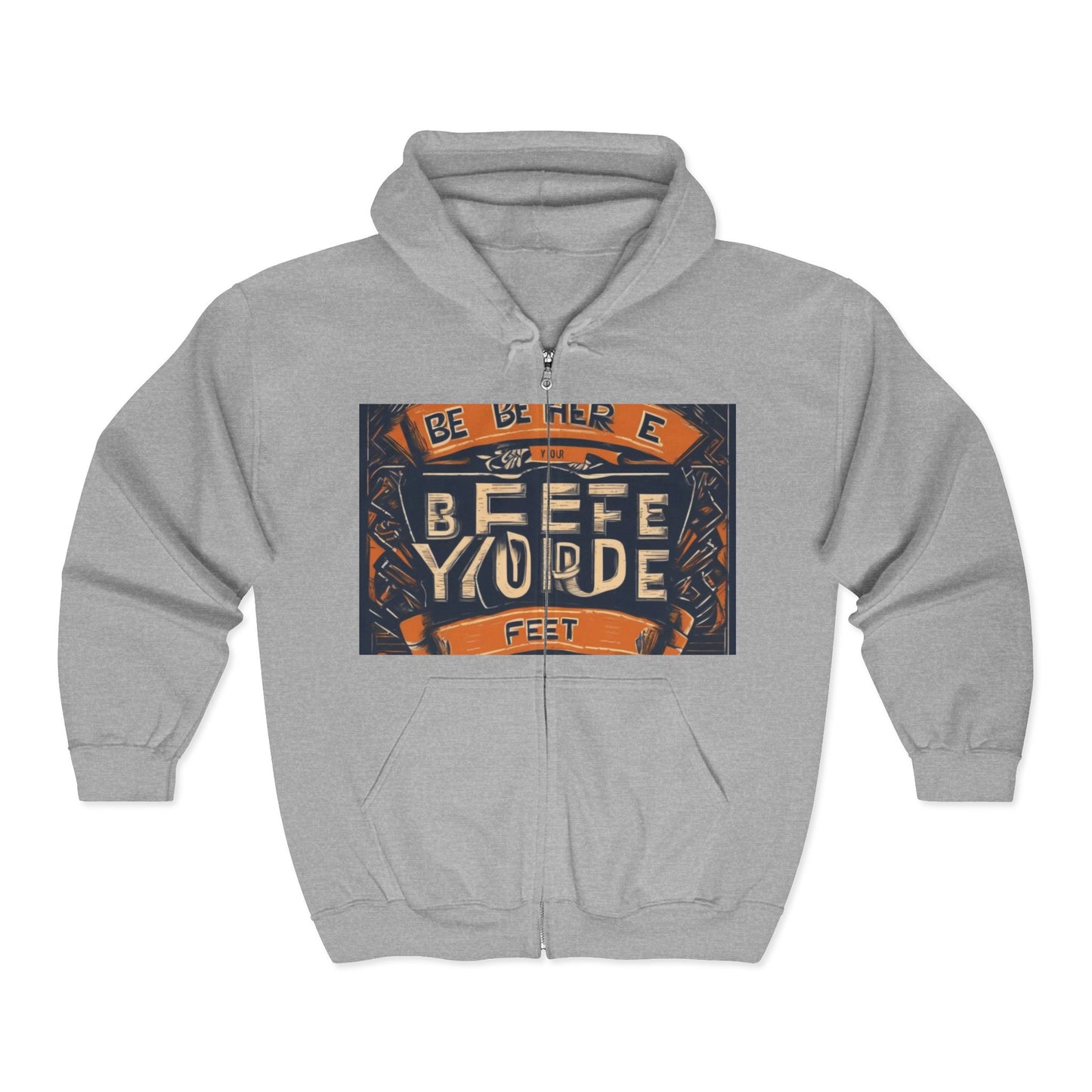 boostlete-field-day-type-be-where-your-feet-are-banner-engraved-0029 — Unisex Heavy Blend Full-Zip Hooded Sweatshirt
