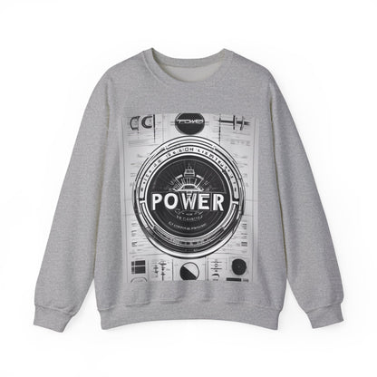 boostlete-boost-mode-type-power-in-quiet-badge-blueprint-0245 — Unisex Heavy Blend Crewneck Sweatshirt (Gildan)