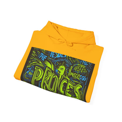 boostlete-rise-grind-type-respect-the-process-big-monoline-0265 — Unisex Heavy Blend Hooded Sweatshirt (Gildan)