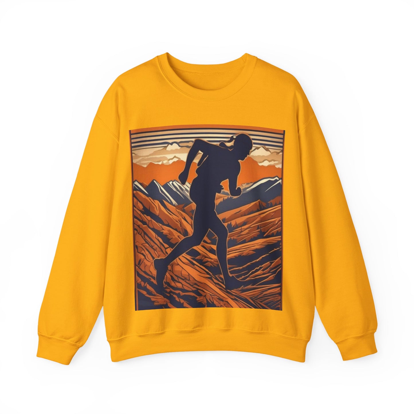 boostlete-iron-intent-scene-trail-3d-retro-0764 — Unisex Heavy Blend Crewneck (G18000)