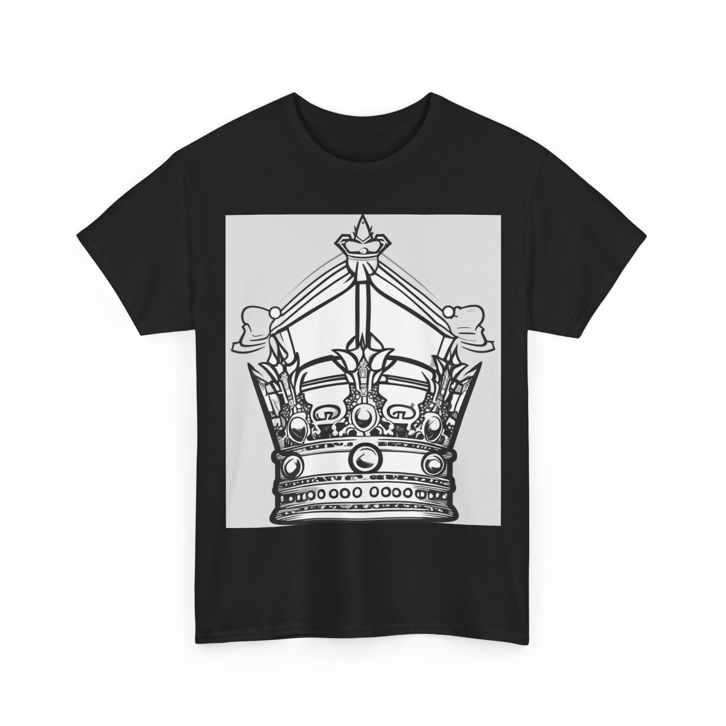 boostlete-quiet-power-icon-crown-outline-badge-0130 — Unisex Heavy Cotton Tee (Gildan 5000)