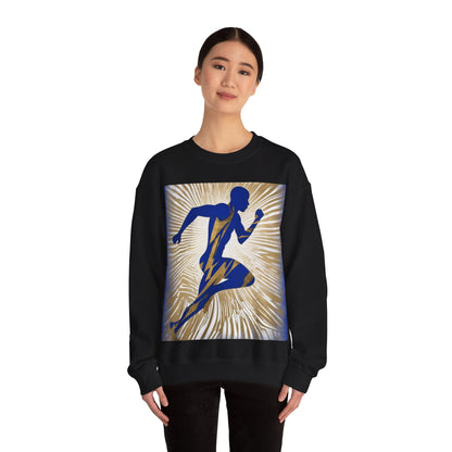 boostlete-field-day-scene-sprinter-motion-paper-0496 — Unisex Heavy Blend Crewneck Sweatshirt (Gildan)