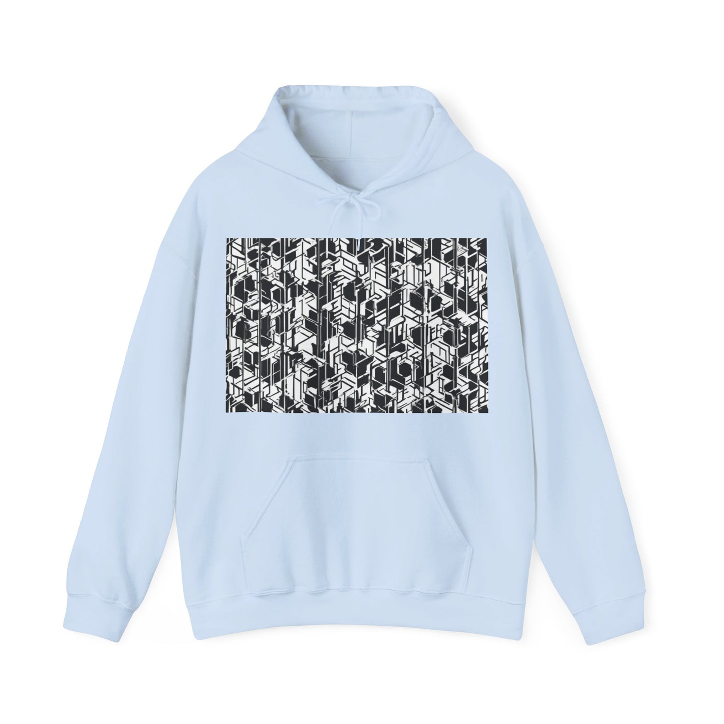 boostlete-field-day-pattern-micro-blueprint-0927 — Unisex Heavy Blend Hoodie (G18500)