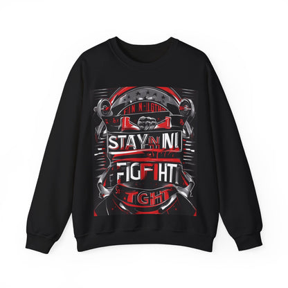 boostlete-rise-grind-type-stay-in-the-fight-banner-retro-1441 — Unisex Heavy Blend Crewneck (G18000)