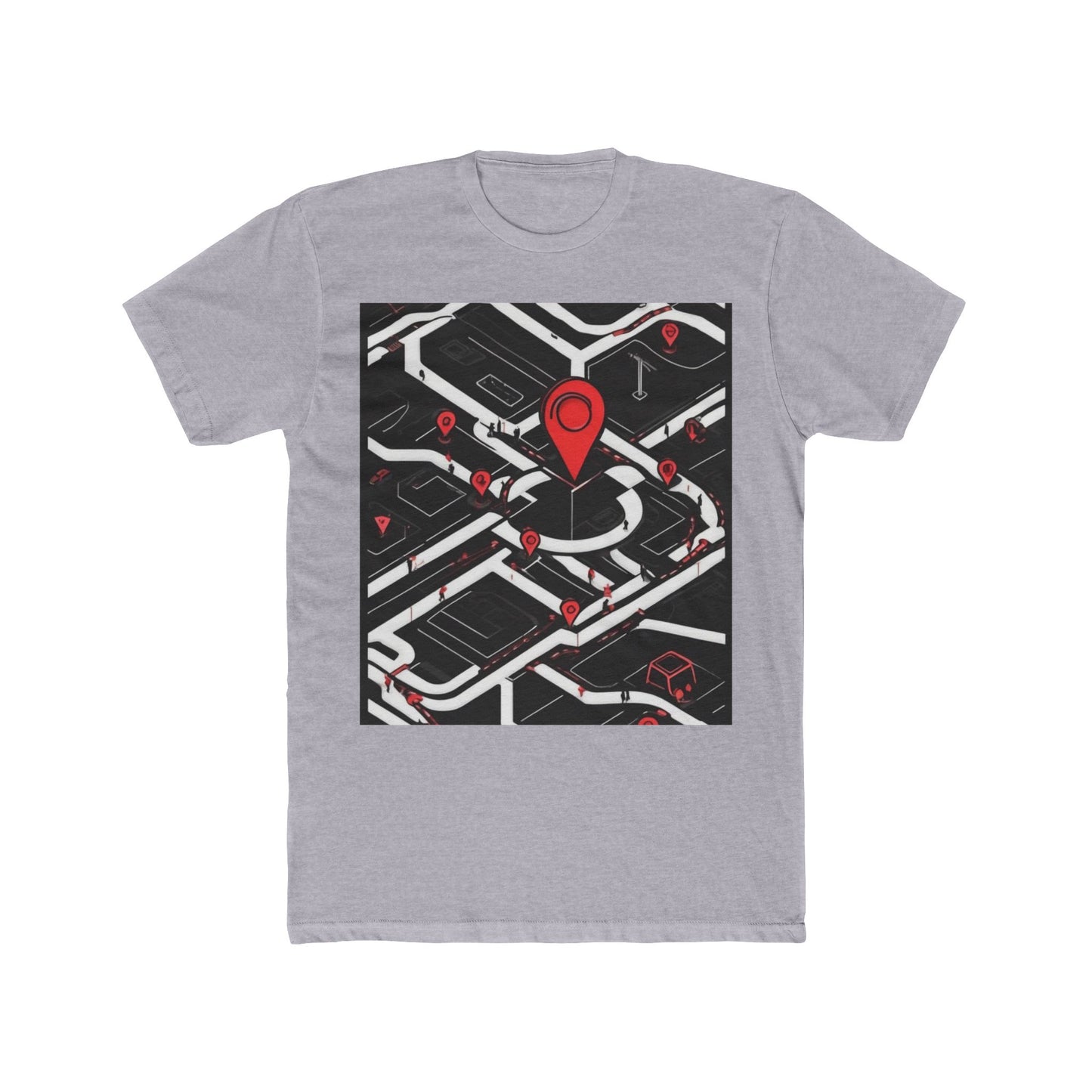 boostlete-am-crew-icon-map-matte-isometric-0094 — Unisex Cotton Crew Tee (NL 3600)
