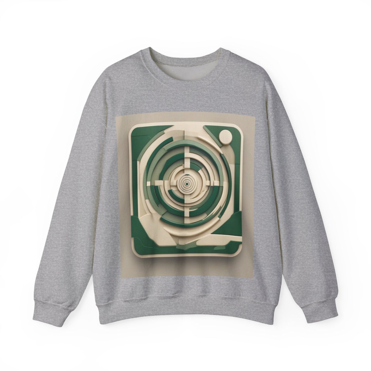 boostlete-mile-by-mile-icon-target-3d-modern-0306 — Unisex Heavy Blend Crewneck Sweatshirt (Gildan)