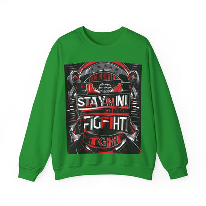 boostlete-rise-grind-type-stay-in-the-fight-banner-retro-1441 — Unisex Heavy Blend Crewneck (G18000)