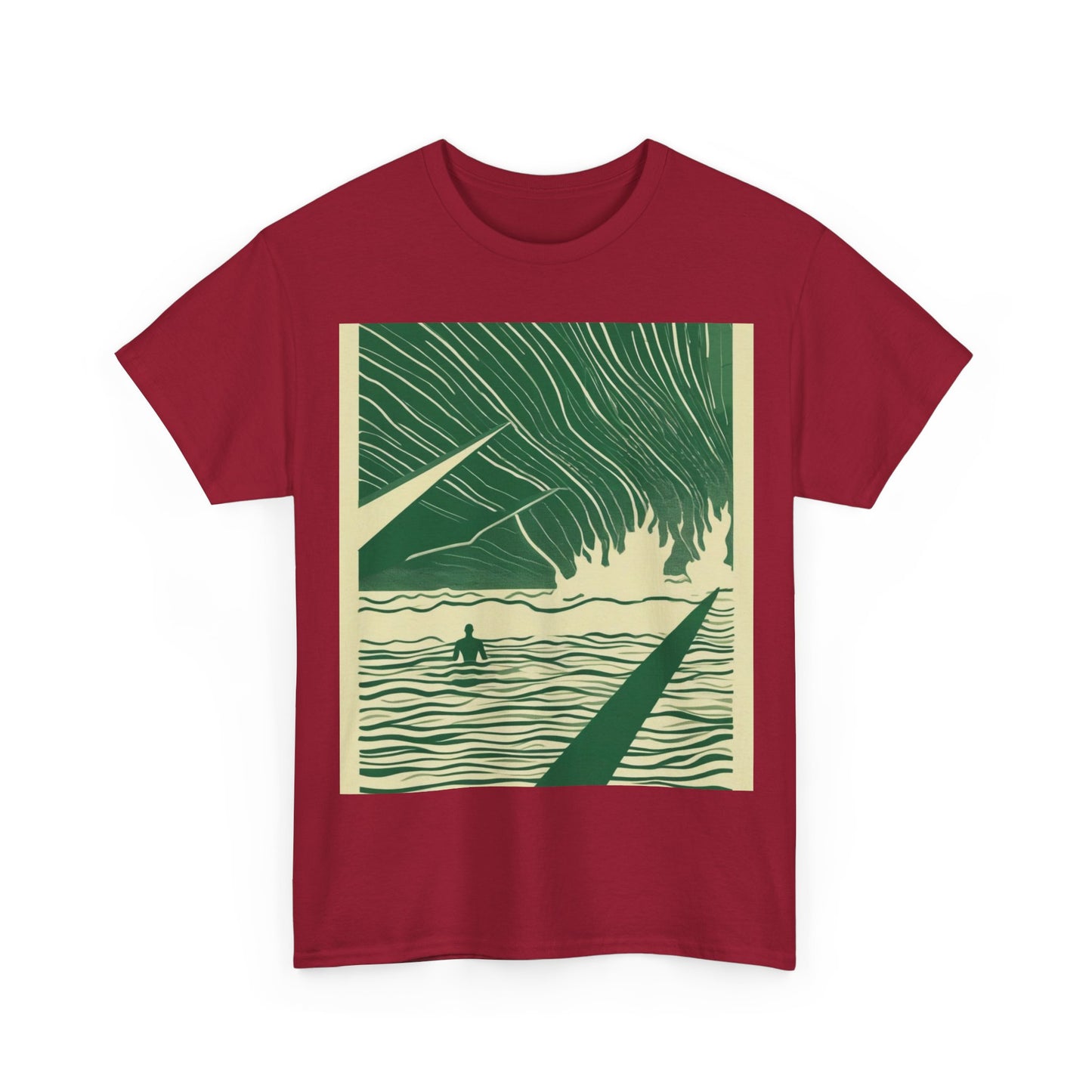 boostlete-mile-by-mile-icon-swimmer-motion-isometric-0078 — Unisex Heavy Cotton Tee (Gildan 5000)